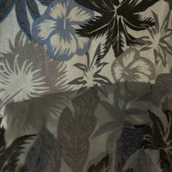 KS Island swim coverup poncho w/hood and pocket blu/wht Hawaiian floral 2X plus - Picture 11 of 16